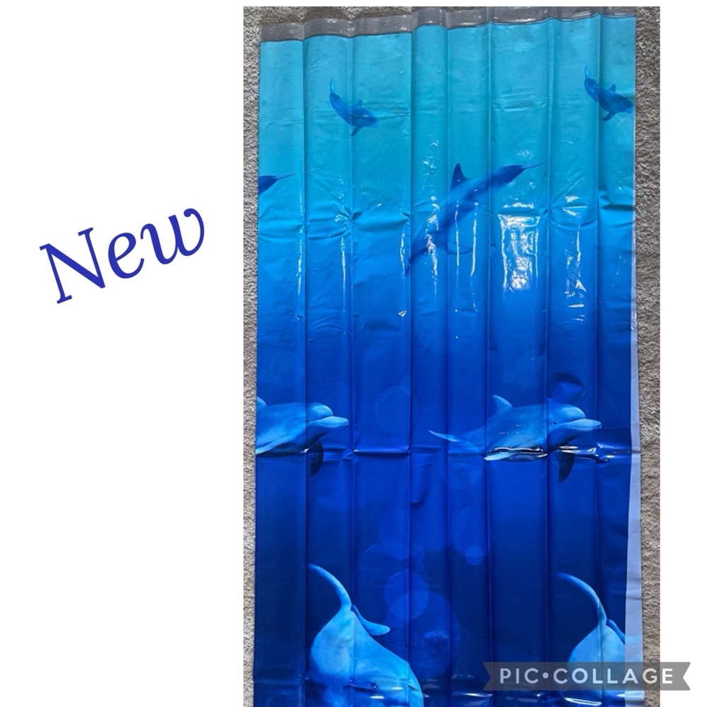 Shower Curtain / Dolphins NWOT